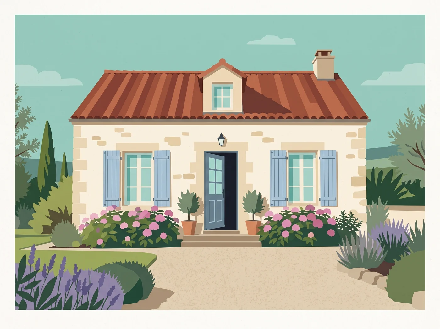 Exemple de la maison en façade graphique